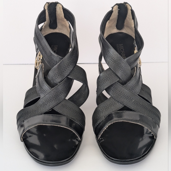 Michael Michael Kors Women's Size 9.5 Robertson Strappy Cross Strap Cone Heels - Picture 4 of 16